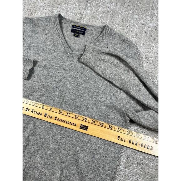 Club Room Estate Cashmere 2-ply 100% Cashmere Gray Sweater Size Small FLAWED - Picture 4 of 7